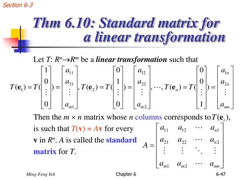 transformation p o r n|rn to rm transformation matrix.